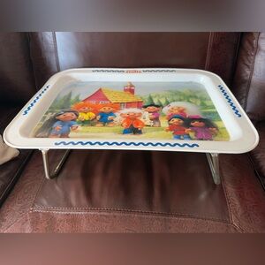 Vintage 1992 Norfin Trolls Metal TV Lap Rectangular Tray Collectors Piece